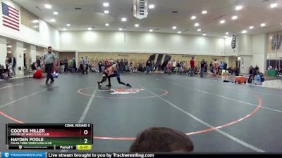 77 lbs Cons. Round 3 - Cooper Miller, Mater Dei Wrestling Club vs Hayden Poole, Milan Tribe Wrestling Club