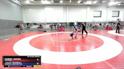 92 lbs 1st Place Match - Gabriel Higgins, Wisconsin vs Logan Crandall, Evansville Wrestling Club