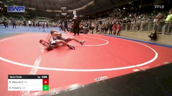 90 lbs Semifinal - Nash Maynard, Claremore Wrestling Club vs Rhett Powers, Tiger Trained Wrestling