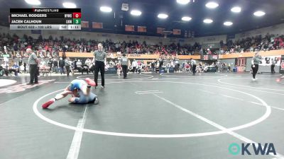 100 lbs Rr Rnd 2 - Michael Rodgers, Newcastle Youth Wrestling vs Jacen Calhoun, Lions Wrestling Academy