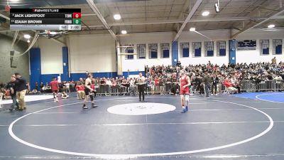 113 lbs Round Of 16 - Jack Lightfoot, Tewksbury vs Izaiah Brown, Framingham