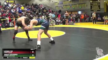 128 lbs Champ. Round 2 - Ayden Yip, Sierra Sabers vs Diego Navarro, Madera Wrestling