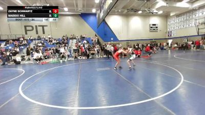 84 lbs Cons. Round 1 - Maddix Hill, Sanderson Wrestling Academy vs Zayne Schwartz, Warrior Wrestling Club