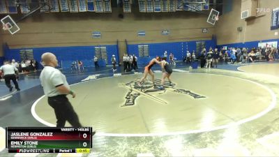 140lbs Cons. Round 6 - Jaslene Gonzalez, Kennewick (Girls) vs Emily Stone, Hermiston (Girls)