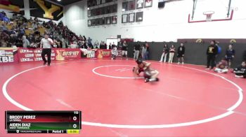 113 lbs Cons. Round 4 - Aiden Diaz, West Torrance vs Brody Perez, La Serna
