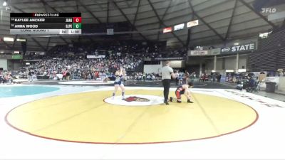 Girls 4A 155 lbs Cons. Round 1 - Anna Wood, Glacier Peak (Girls) vs Kaylee Ancker, Juanita (Girls)