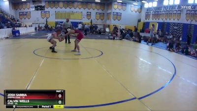 113 lbs Round 3 (8 Team) - Josh Sabbia, Griffin Fang vs CALVIN WELLS, NFWA