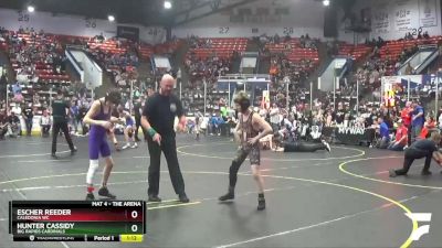 90 lbs Champ. Round 1 - Escher Reeder, Caledonia WC vs Hunter Cassidy, Big Rapids Cardinals