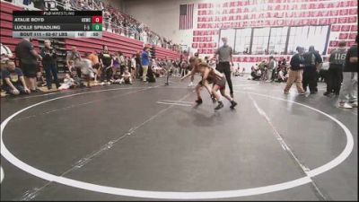 62-67 lbs Rr Rnd 1 - Atalie Boyd, Keystone Kids Wrestling Club vs Lucille Spradling, F-5 GRAPPLING