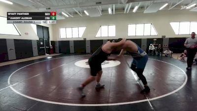 285 lbs Champ. Round 1 - Xakery Aleman, Lyman vs Wyatt Panther, Natrona County