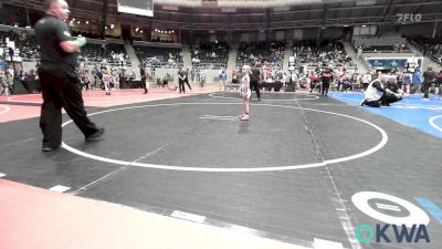 40 lbs Semifinal - Remi Norrell, F-5 Grappling vs Edith Shimonek, Pawhuska Elks Takedown