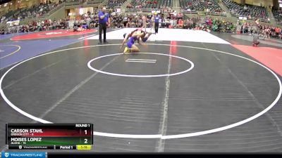 134 lbs Round 1 (4 Team) - Carson Stahl, Oregon City vs Moises Lopez, Aloha