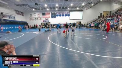 46-50 lbs Round 1 - Pyper Price, Camel Kids Wrestling vs Collins Gerk, Douglas WC