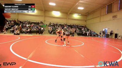 94-110 lbs Rr Rnd 4 - Destiny Clarke, Sallisaw Takedown Club vs Hayley Bentley, Brushy Wrestling Club