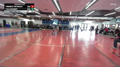 46 lbs Round 2 - Lyla Doggett, North Country Wrestling Club vs Wrenley Reynolds, 208 Badgers Wrestling Club