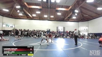 149 lbs Cons. Round 2 - Ezekiel Lara, Menlo College vs Luciano Esoldo, Victor Valley College