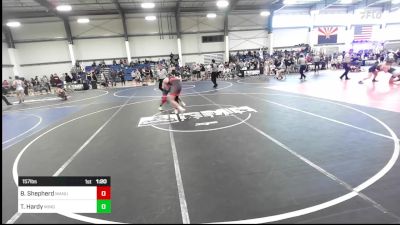 157 lbs Round Of 32 - Beau Shepherd, Manu vs Trenton Hardy, Mingus Mountain WC