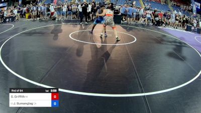 165 lbs Rnd Of 64 - Gabriel Griffith, MI vs Junior Bumanglag, CA