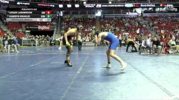 1A-215 lbs 7th Place Match - Kamdyn Kraklio, Durant vs Logan Lashbrook, Janesville