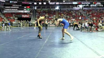 1A-215 lbs 7th Place Match - Kamdyn Kraklio, Durant vs Logan Lashbrook, Janesville