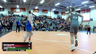 190 lbs Semifinal - Peyton Shaw, East Liverpool vs Haiden Bollini, Perkins