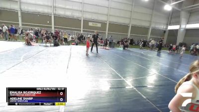 52-57 lbs Semifinal - Adeline Sharp, Uintah Wrestling vs Emalisa Bojorquez, Team Prestige Wrestling