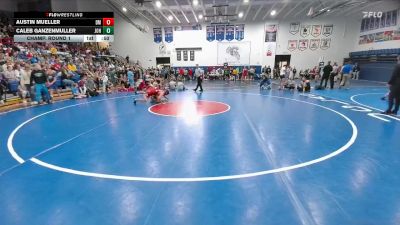 120 lbs Champ. Round 1 - Caleb Ganzenmuller, Johnson Junior High vs Austin Mueller, Dean Morgan