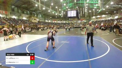 165 lbs Round Of 16 - Attikus LeRoux, Greeley United vs Jason Atencio, Centauri Middle School