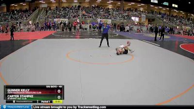 49 lbs Quarterfinal - Carter Stampke, Hi Desert Mat Club vs Gunner Kelly, Team Aggression Wrestling Club