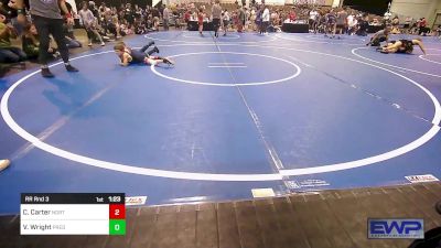 53-56 lbs Rr Rnd 3 - Cooper Carter, North DeSoto Wrestling Academy vs Valor Wright, Predator Wrestling