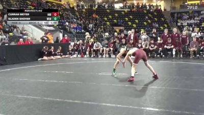 106 lbs Quarterfinal - Curran Meyer, Independence vs Sladen Shover, West Delaware, Manchester