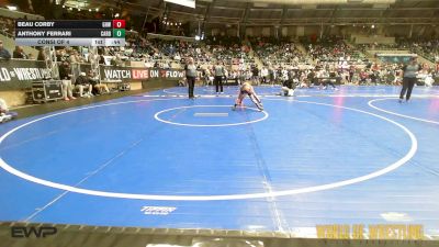 75 lbs Consi Of 4 - Beau Corby, Greater Heights Wrestling vs Anthony Ferrari, Cardinal Wrestling Club