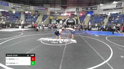 215 lbs Quarterfinal - Cooper Walton, Poudre High-school vs Alex Cuevas, Grit