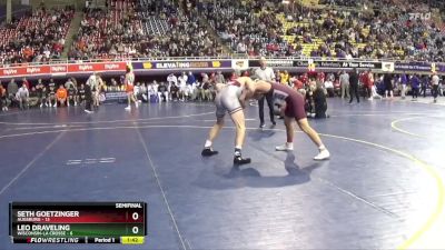 174 lbs Semis & 3rd Wb (16 Team) - Seth Goetzinger, Augsburg vs Leo Draveling, Wisconsin-La Crosse