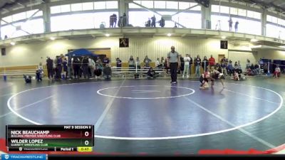 63 lbs Quarterfinal - Nick Beauchamp, Bulldog Premier Wrestling Club vs Wilder Lopez, Garrett Wrestling Club