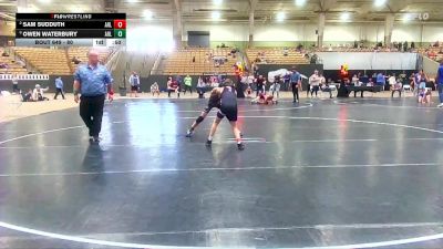 80 lbs Cons. Semi - Owen Waterbury, Elite Wrestling Academy vs Sam Sudduth, Wave Wrestling Club