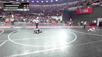 57 lbs Quarterfinal - Theodore Ecklund, Badger Youth Wrestling vs Liam Hoffmaster, Dodgeville Mat Club