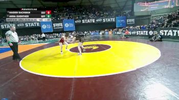 Girls 1B/2B/1A 120 Champ. Round 2 - Anna Guenther, Napavine (Girls) vs Haiden Sackman, Colville (Girls)