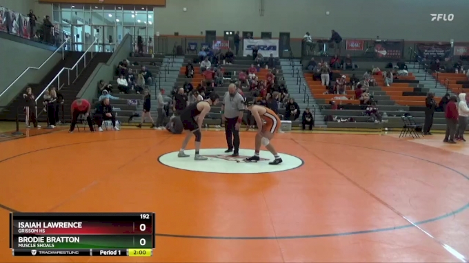 192 lbs Round 1 Isaiah Lawrence Grissom Hs vs Brodie Bratton Muscle Shoals