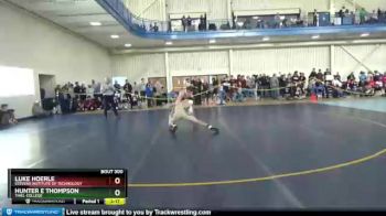 133 lbs Cons. Semi - Hunter E Thompson, Thiel College vs Luke Hoerle, Stevens Institute Of Technology