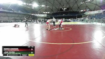 132 lbs 3rd Place Match - Romeo Gwerder, Bear Claw Wrestling Club vs John Vilona, Port Angeles Wrestling Club