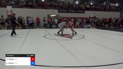 92 kg 3rd Place - Nick Nosler, Southern Illinois Regional Training Center vs Kael Wisler, Michigan Wrestling Club