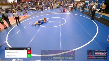 170 lbs Quarterfinal - Zylan Johnson, HARRAH BTB vs Connor Wines, Noble Takedown Club