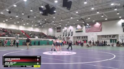 215 lbs Quarterfinal - Jayce Hancock, Southport vs Jack Gilley, Washington