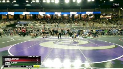 1A 106 lbs Cons. Round 1 - Cano Austin, Somerset vs Jacob Justice, Freeport