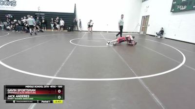 100 lbs 5th Place Match - Jack Anderes, Honey Badger Wrestling vs Gavin Sportsman, Springdale Elite Wrestling