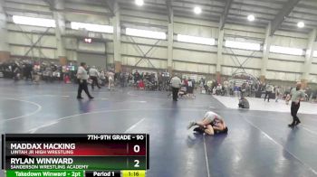 90 lbs 5th Place Match - Maddax Hacking, Uintah Jr High Wrestling vs Rylan Winward, Sanderson Wrestling Academy