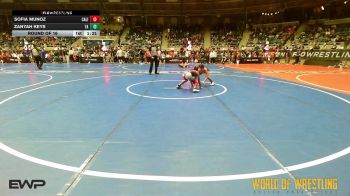 72 lbs Round Of 16 - Sofia Munoz, California Grapplers vs Zanyah Keys, Team Aggression