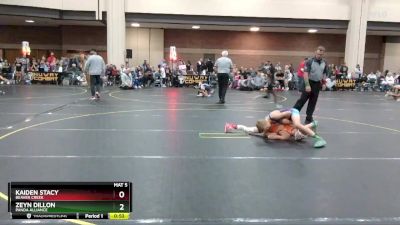 95 lbs Semifinal - Zeyn Dillon, Panda Alliance vs Kaiden Stacy, Beaver Creek