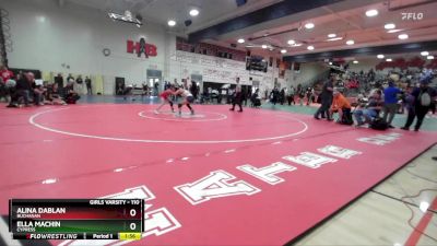 110 lbs Champ. Round 3 - Alina Dablan, Buchanan vs Ella Machin, Cypress